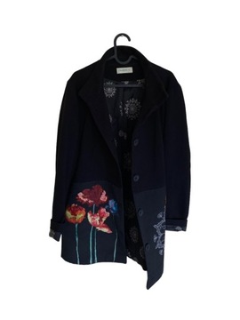 Desigual floral coat, rozmiar 46