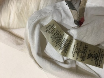 Biała koszulka polo Burberry XXXL