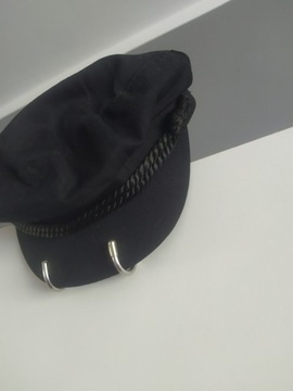 H&M czapka kaszkiet beret czarna S/54