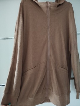 Bluza brązowy,z kapturem na zamek nowy(39c)