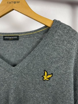 Sweter z Dekoltem V Lyle & Scott - XL - Wełna 