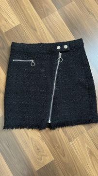 Spódnica mini z błyszczącą nicią Sinsay rozmiar XS