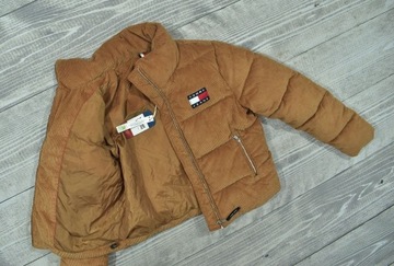 TOMMY JEANS Corduroy Damska Ocieplana Kurtka XXS