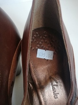 Clarks eleganckie, skórzane buty  r. 41 (UK 7 1/2)