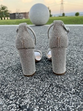 Sandały szpilki Steve Madden Crystal cyrkonie 36