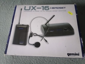 GEMINI UX16 Headset Mikrofon bezprzewodowy NAglowe