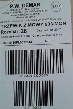 Buty wojskowe trzewiki Demar 933/MON skarpety 