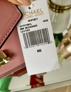 Michael Kors torebka kuferek Whitney różowa Rose