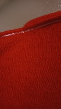 Brytyjski sweterek kaszmirowy z rękawem do łokcia, 100% Kaszmir, S/M