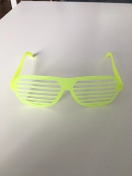 Okulary DISCO neonowe, zielone lata 80-te