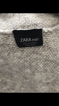 Szary gruby sweter Zara S nowy