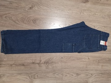 Spodnie męskie jeans bojówki szerokie Wrangler 33