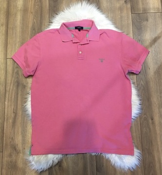 Różowa koszulka polo Gant XL