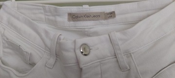 Białe spodnie Calvin Klein Jeans W29 L32