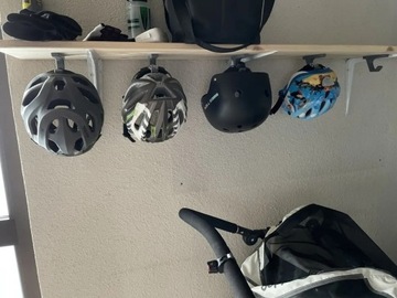 2x Wieszak podwieszany na kask rowerowy itp