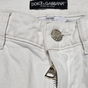 Jeansy skinny rurki Dolce & Gabbana białe 36 / S