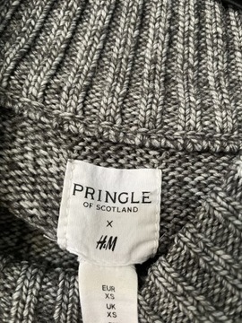 Sweter Pringle of Scotland x H&M szary/kremowy