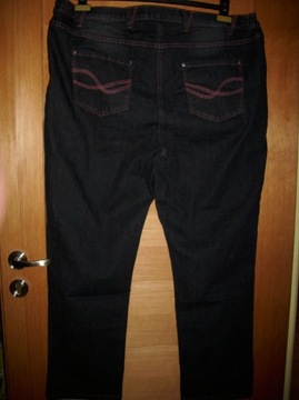 Dżinsy czarne jeansy spodnie duże 52
