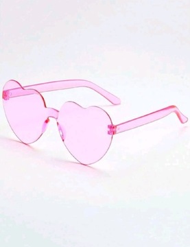 Okulary serca różowe 