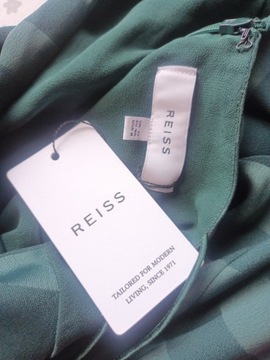 REISS sukienka zielona na ramiączkach koperta w paski L 40