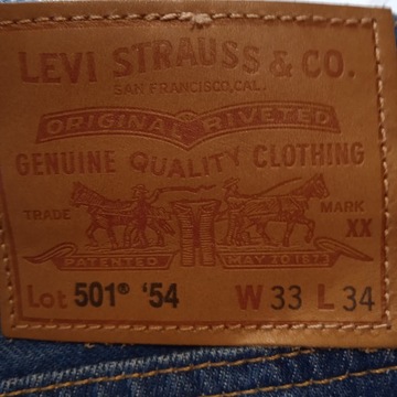 Levis 501 Slim '54 Premium Nowe  jeansy W33 L34