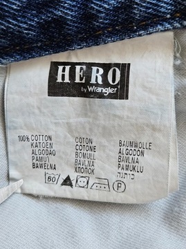 Niebieskie dżinsy vintage Wrangler Hero 33/30 100% bawełna