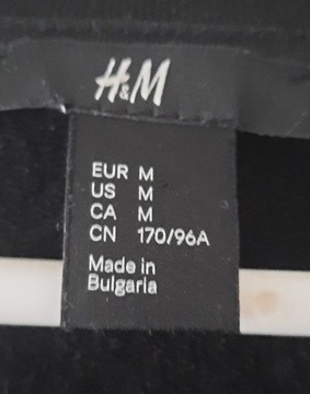 Bluza H&M czarna krótsza cekiny rozmiar M piękna