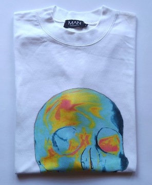 Koszulka Bawełna boohooMAN Oversize Print Skull Limited Edition
