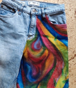 spodnie dżinsowe DIY