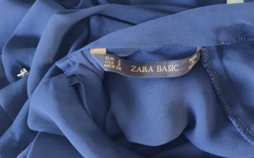 Elegancka półprzezroczysta bluzka cyrkonie ZARA S