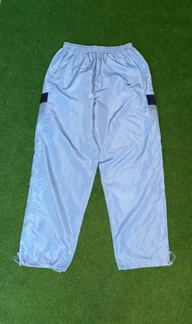 Błękitne spodnie szelesty Nike Retro Vintage y2k old school rozmiar XXL