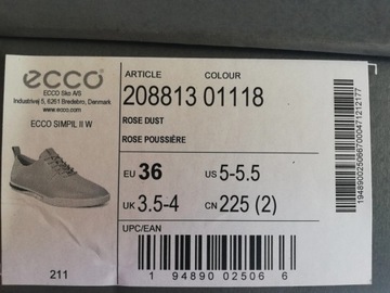 Ecco buty damskie skórzane sneakersy  półbuty 36