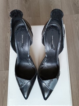 Buty damskie czarne szpilki - Zara Basic - 41