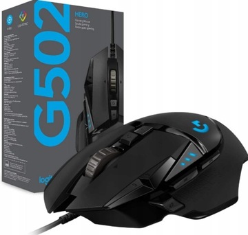 Mysz Logitech G502 HERO 25600 DPI Przewodowa USB OKAZJA