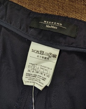 Max Mara proste spodnie z wysokim stanem z wiskozy