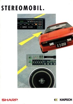 SHARP car audio stereo prospekt / folder 1983/84