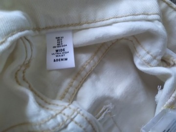 H&M WIDE spodnie jeansy nowe 32 xxs