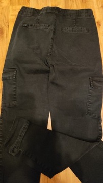 2*Spodnie  jeansowe czarne Cropp rozm 36