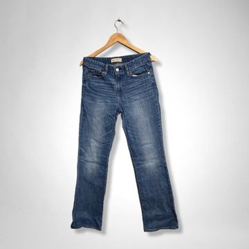 Jeansy bootcut proste straight GAP niebieskie 28 R