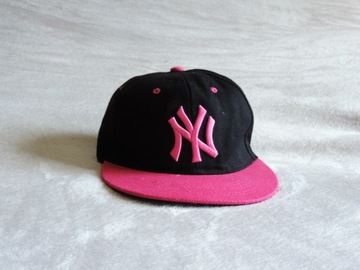 NY New York czapka z daszkiem różowa damska LA