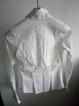 koszulka koszula biała w paski XS
