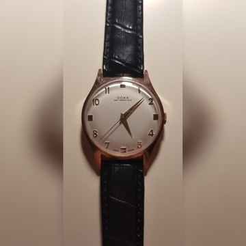 Zegarek DOXA Anti-Magnetique różowe złoto lata 60'