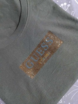 Guess  t-shirt roz. M nowy złote logo