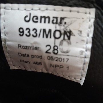 Buty wojskowe trzewiki Demar 933/MON skarpety 