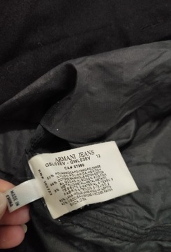 Czarny płaszcz z podpinką Armani Jeans XL