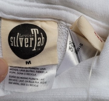 krótka bluza z kapturem Levi's Silvertab biała M