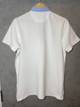 Massimo Dutti T-shirt polo męskie białe rozm. M