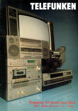 TELEFUNKEN Hi-Fi TV Video prospekt / folder 1983