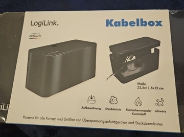 LogiLink Pojemnik na kable Czarny nowy