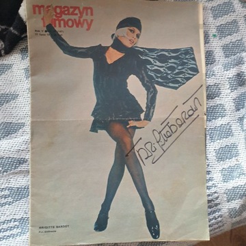 Magazyn filmowy 1971 Brigitte Bardot autograf 